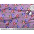 thumbnail image 2 of Soimoi Rayon Fabric Leaves & Azalea Floral Decor Fabric Printed Yard 42 Inch Wide, 2 of 3