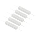 thumbnail image 1 of Unique Bargains 5Pcs 2 Ohm Resistors, 10W Ceramic Cement Resistor Power Cement Resistor Kit Tolerance 5% for Power Adapters Audio, 1 of 4