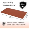 thumbnail image 3 of Table Pad, Desk Pad, 80 * 40cm Pu Leather Table Pad, Laptop Table Pad, Double-Sided (Brown / Gray), 3 of 5