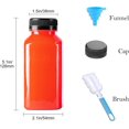 thumbnail image 2 of Czcpp-Bouteilles en Plastique avec Bouchons 12 Pcs Bouteilles de Jus Transparentes Réutilisables Couvercle Noir Bouteilles de Smoothie en Plastique Idéales pour Jus Lait Boissons Maison (8oz), 2 of 4