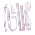 thumbnail image 4 of Règle de Créateur de Robes, Stylisme, Couture, Ensemble de Règles Courbes Françaises, Règles de Design Mode, Ensemble de Règles Métriques pour Créateurs de Motifs, Tailleurs, 8 Pcs, 4 of 8