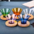 thumbnail image 1 of Vaidha Filtre à Café Café Tasse Filtre en Verre Coloré Tasse Portable en Verre pour Café Infusé à la Main Goutte à Goutte Filtre Réutilisable Base en Bois Amovible, 1 of 6