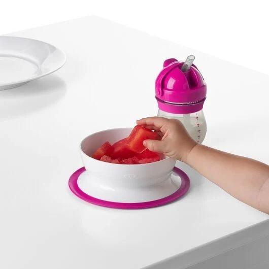 Oxo Tot Stick & Stay Suction Bowl - Blossom - 6 months +