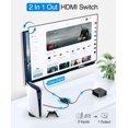 thumbnail image 2 of Kinivo Interrupteur HDMI 8K (8K 60Hz 2 en 1 Ultra HD 48Gbps HDMI 2.1 Hub HDR10+ Dolby Atmos) - Compatible avec HDTV PS5 Xbox Apple TV, 2 of 5