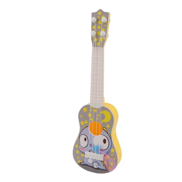 Jouet Ukulélé de Simulation pour Enfants, Instrument de Musique de Dessin Animé avec 4 Cordes Ajustables pour un Apprentissage Amusant et Créatif