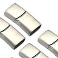 thumbnail image 2 of GUOOL 5-Pack Stainless Steel Jewelry Making Clasp Buckle Closures Flat Leather Cord M, 2 of 7
