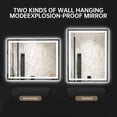 thumbnail image 3 of MIUUKA Dimmable LED Bathroom Mirror - 24x32" Rectangular Vanity, Front & Backlight, Anti-Fog, Shatter-Proof, Memory Function, 3 Color Temperatures, Wall Mounted, 3 of 7