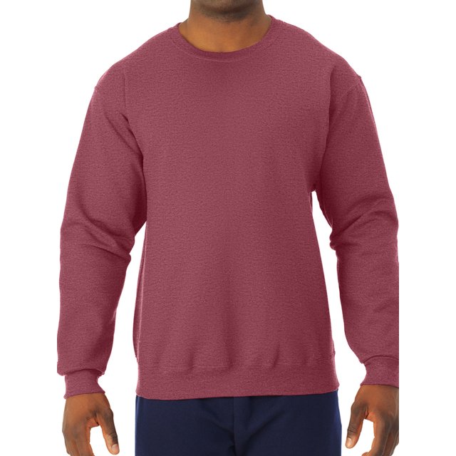 Jerzees Men's Fleece Sweatshirt, Vintage Heather Red, Small