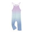 thumbnail image 3 of RXIRUCGD Girls Casual Jumpsuits Gradient Print Sleeveless Summer Rompers Long Pants With Pockets For 5-14 Years( Purple, Size:7 Years ), 3 of 6