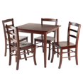 thumbnail image 1 of Winsome Groveland Table à manger carrée 5 pièces avec 4 chaises en finition noyer, 1 of 9