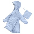 thumbnail image 3 of Toddler Rain Coat Children's Extended Coverage Raincoat for Backpack Protection Hooded Students Solid Rain Jacket Poncho Pluie Enfant Blue 10 Years-12 Years, 3 of 4