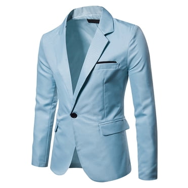 Pisexur Veston pour Hommes Élégant Formel Uni Veston Décontracté Col Rabattu Blazer à un Bouton Ajusté Léger Manches Longues Manteau de Bal d'Affaires Vestons et Vestes Sport pour Hommes