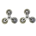 thumbnail image 1 of 2PCS Three Casters Trolley Natural Rubber Wheel Cart Climbing Stairs Shopping Cart Triangle Luggage Rubber Wheels To Move Ruedas ,Easy to Use, 1 of 5