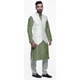 thumbnail image 2 of Atasi Indian Kurta Pyjama Jacket Set For Men Mandarin Collar Casual Clothing, 2 of 5