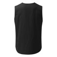 thumbnail image 3 of Tank Top for Men, Men Summer Drawstring Pocket Solid Color Printed Sleeveless Tank Top Casual Shirt, 3 of 3
