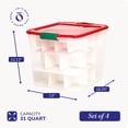 thumbnail image 4 of HOMZ Contenant de Rangement en Plastique Transparent de 66 Pintes pour les Fêtes (Lot de 4), 4 of 12