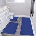 thumbnail image 1 of Bathroom Rugs and Mats Sets,Large Foam Bath Mat 3 Set Bathroom Rugs for 3 Pcs Toilet Mats Universal Soft Comfortable Water Absorption Non Slip Thick Machine Washable Easier to Dry, 1 of 8
