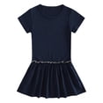 thumbnail image 1 of Liquidation d'Économies d'Été! WRKEKC Robe d'Été pour Fille, Robe Décontractée pour Fille, Robe Plissée d'Été Unie à Manches Courtes et Col Rond pour Fille 7 Ans, 1 of 2