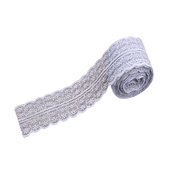 EeaseCA Bordure en Dentelle 4,5 cm Doublure en Tissu Vêtements Bordure Florale Accessoire de Vêtements en Dentelle Appliqué Brodé pour Robe de Mariée Lingerie (Gris)