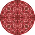thumbnail image 1 of Ahgly Company Tapis d'Intérieur Ronds Transitionnels Orange Lavables à la Machine, 5 Pieds Rond, 1 of 7