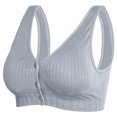 thumbnail image 1 of Timegard Front Closure Bras for Women Wireless Button Wide Strap Full Support Comfort Daily Bras Camis, 1 of 5