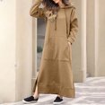 thumbnail image 1 of Gspmoly Robe pour Femmes, Robe Longue à Col Rond d'Hiver Chaude de Mode pour Femmes à Manches Longues avec Poche, Robes de Vacances pour Femmes jusqu'à 60 % de Rabais, 1 of 6