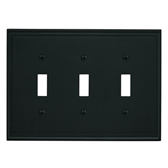 Mulholland 3 Toggle Black Bronze Wall Plate