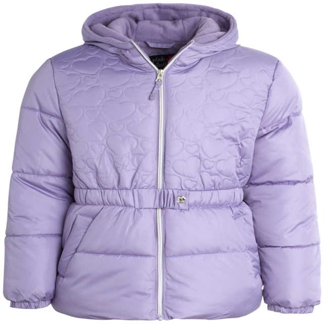 Pink Platinum Winter Jacket - Quilted Fleece Lined Windbreaker Puffer Coat (Size 7-16)