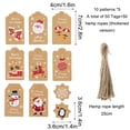 thumbnail image 1 of HOARBOEG 50/100 PC Christmas Tags From Santa Claus Name Tags Holiday Kraft Tags Brown Hang Paper Labels With Ropes For DIY Xmas Holiday Wrap Present Name Card, 1 of 2