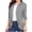 Gris, variante sur LOVZFMLL Cardigan pour Femmes, Couleur Unie, Doux, à Volants Drapés, Haut Cardigan à Manches Neuf Quarts