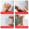 thumbnail image 2 of 4 Pcs Pinces de Rideau de Douche Coupe-Vent Pinces de Rideau de Douche pour Côté de Douche, 2 of 9