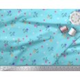 thumbnail image 2 of Soimoi Silk Fabric Aster Floral Printed Fabric 1 Yard 42 Inch Wide, 2 of 3