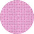 thumbnail image 1 of Ahgly Company Tapis Rond Lavable en Machine Intérieur Transitionnel Fleur Rose, 6 Pieds Rond, 1 of 7