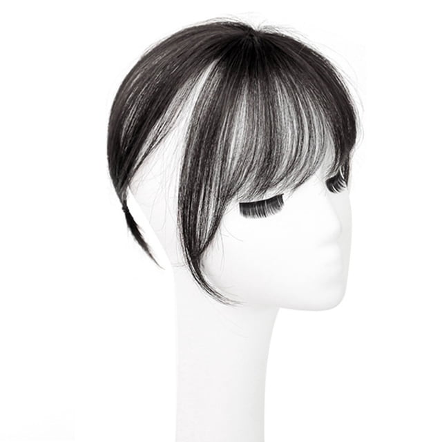 My Order Naittoop High Temperature Wire Extension Natural Black Wig Female Bangs Hair Piece