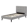 thumbnail image 2 of South Shore Fusion Twin Upholstered Platform Bed and Headboard, in Soft Gray, 2 of 10