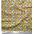 thumbnail image 1 of Soimoi polyester Crepe Fabric Triangle Geometric Decor Fabric Printed Yard 42 Inch Wide, 1 of 3