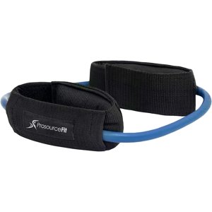 ProSource Leg Resistance Exercise Band Heavy Duty Tube, 6.8-9 kg with Padded Ankle Cuffs for Lower Body Workouts