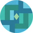 thumbnail image 1 of Ahgly Company Tapis d'Intérieur Lavable en Machine Carré Turquoise Bleu Vif, 3 Pieds Carré, 1 of 7
