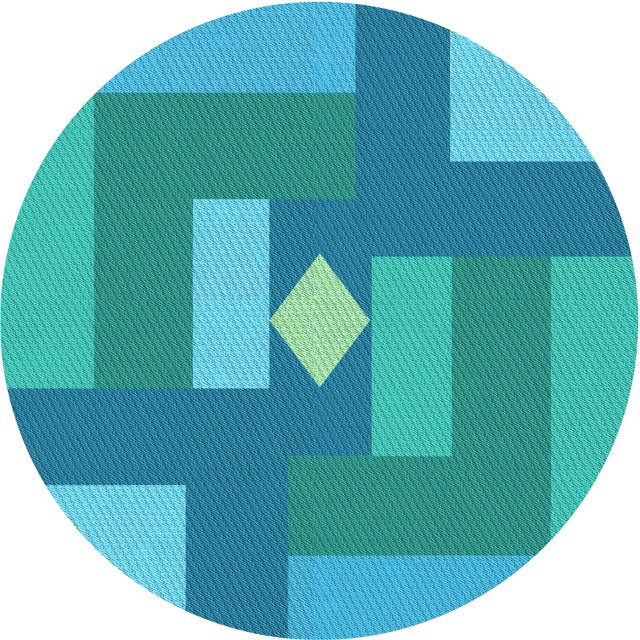 Ahgly Company Tapis d'Intérieur Lavable en Machine Carré Turquoise Bleu Vif, 3 Pieds Carré