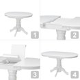 thumbnail image 3 of CorLiving Dillon Oval Wood Pedestal Indoor Dining Table with Butterfly Leaf Extender, 3 of 8