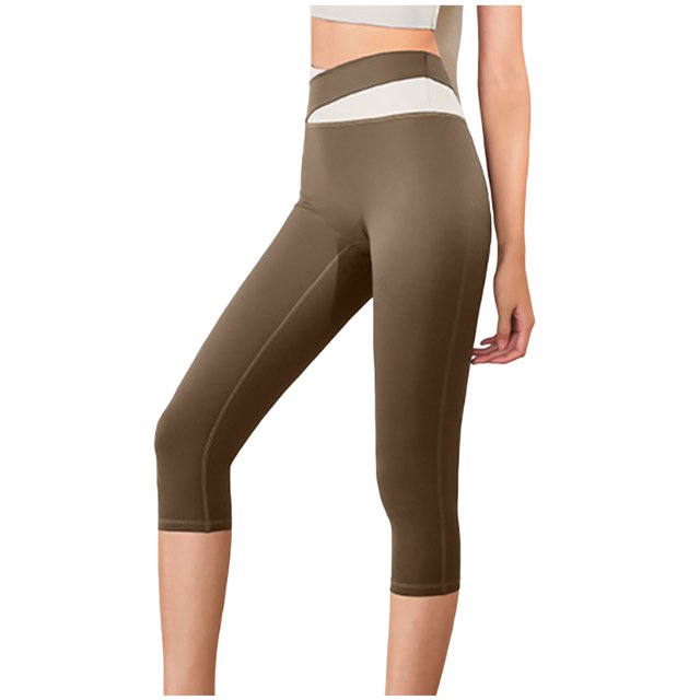 Birdeem Womens Color Matching Hip Lifting High Waist Exercise Pants Yoga Capris Pants