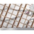 thumbnail image 3 of Soimoi Brown Rayon Crepe Fabric Window Pane Check Print Fabric by the Yard 46 Inch Wide, 3 of 3