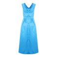 thumbnail image 4 of Ketyyh-chn99 Robes de Cocktail pour Femmes Robe d'Été Florale à Manches Mi-Longues Élégante Formelle de Soirée Cocktail Robes de Fête Robe Maxi Bleu,m, 4 of 5