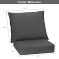 thumbnail image 2 of Gymax 2PCS Deep Seat Chair Cushion Pads Set Indoor Outdoor W/ Rope Belts Grey, 2 of 10