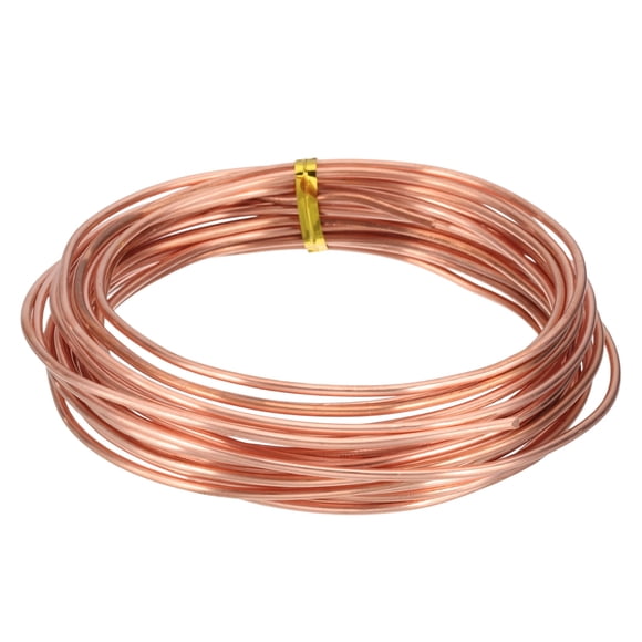 Uxcell 99.9% Solid Bare Pure Copper Wire Soft 1 Pack 20Ft (6m) 12 Gauge (2mm)