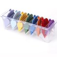thumbnail image 2 of Guide Ensemble de 8 Pcs de Peignes Guides pour Tondeuse Compatible avec les Tondeuses, Peignes Limiteurs avec Support de Rangement, Protège-Tondeuses, Accessoires, Ensemble d'Outils de Salon de Coiffure, Couleurs Aléatoires, 2 of 7
