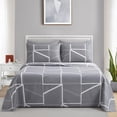 thumbnail image 4 of Marina Decoration Ultra Soft Silky Deep Pocket Rich Printed Bedding Rayon from Bamboo All Season Sheet Set with Pillowcases, Modern Fantasy Geometric Pattern, 4 of 7