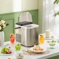 thumbnail image 2 of Costway Countertop Ice Maker Portable Ice Making Machine 6-13 Mins 9 Ice 26.5 lbs/24 Hrs Silver, 2 of 10