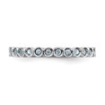 thumbnail image 4 of 925 Sterling Silver Aquamarine Stackable Ring Birthstone March Gemstone, 4 of 8