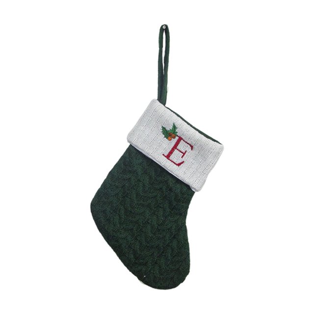 Birdeem Christmas Large Letters Christmas Stockings Cute Striped Christmas Tree Pendant Holiday Decorations